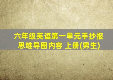 六年级英语第一单元手抄报思维导图内容 上册(男生)